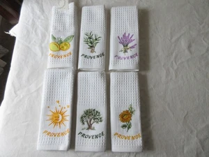Set Of 6 Kitchen tea towels 18"x27" French Provence European Countryside New - Picture 1 of 4