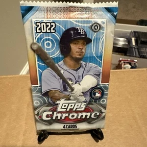 2022 Topps Chrome Hobby Baseball Pack Factory Sealed.Will Combine Shipping On 3+ - Picture 1 of 2