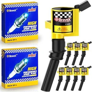 Ignition Coil Pack DG508 & Spark Plug SP493 For Ford Lincoln Mercury 4.6L 5.4L - Picture 1 of 6