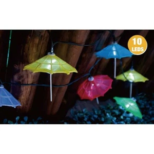 LED-Solar-Lichterkette Cocktailschirm bunt Partybeleuchtung Dekolicht Gartendeko - Bild 1 von 1