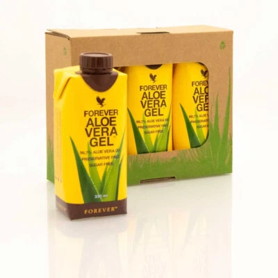 FOREVER LIVING ALOE VERA COMPANY Forever Aloe Vera Gel 99.7%-330ml-TRIPACK-1box-Chemical Free-ORIGINAL NEW SEALED