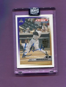 LUIS GONZALEZ ARIZONA DIAMONDBACKS 2020 TOPPS ACHIVES SIGNATURE SERIES CARD 1/1 - Picture 1 of 4