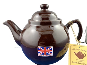 GENUINE BROWN BETTY, Red Clay, Rockingham Glaze, 2 Cup Tea Pot, MADE IN ENGLAND - Picture 1 of 11