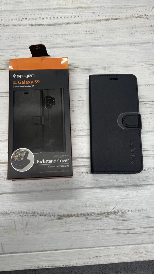 Spigen Case Wallet S Black For Samsung Galaxy S9 - Image 1 of 4