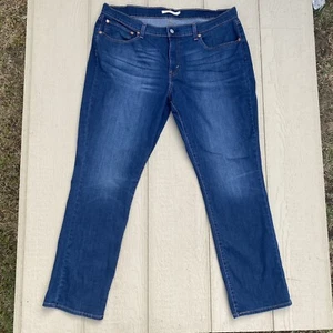 Levis Womens 414 Relaxed Straight Denim Jeans Size 34 Medium Wash - Picture 1 of 12