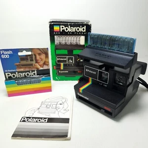 Polaroid Supercolor 600 + 10 flash extra | in scatola | gratis UK P&P - Foto 1 di 17