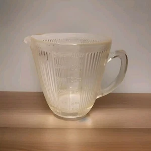 MEASURING JUG vintage clear pressed glass Cups Oz Pints baking cooking - Picture 1 of 10