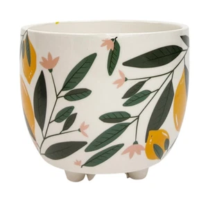 Urban 10cm Evergreen Ceramic Planter Garden Plant/Flower Pot Small Yellow/Green - Picture 1 of 1