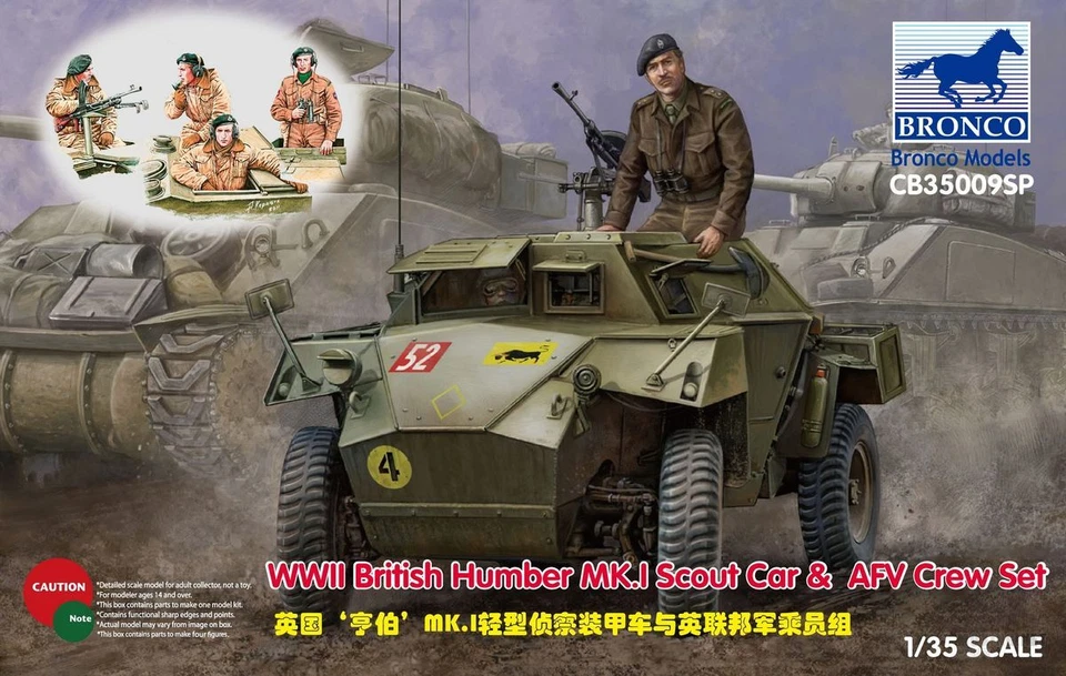BRONCO CB35009SP 1/35 WWII British Humber MK.I Scout Car & AFV Crew Set - Image 1 of 2