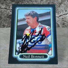 Neil Bonnett WINSTON CUP NASCAR 75 Greatest autographed Vintage card 1990 Maxx