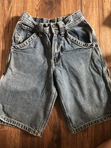 Urban Pipeline Boys Jean Cargo Shorts Size 8S Denim Adjustable Waist Mid Rise - Picture 1 of 3