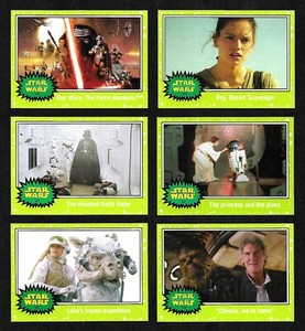 2015 Topps Star Wars Journey to the Force Awakens Green Parallel 1-110 You Pick