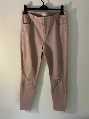 George Women's Powder Pink Distressed Skinny Jeans Size 12 - Image 1 of 4