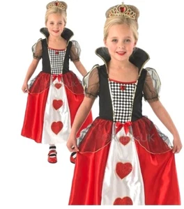 Lizenziertes KÖNIGIN DER HERZEN Mädchen Alice Wunderland Kostüm S M L - Bild 1 von 2