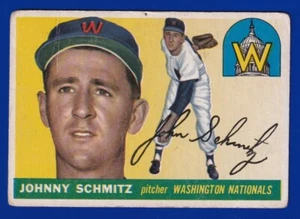 JOHNNY SCHMITZ nationals 1955 TOPPS #159 GOOD/VERY GOOD - Picture 1 of 2