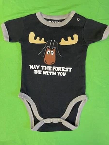 Star Wars Moose "May the Forest Be With you" Bodysuit/Vest Infant Baby 12 Months - Picture 1 of 3