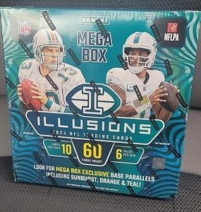 2024 Panini Illusions Football Mega Box - NFL Trading Cards - Factory Sealed - Picture 1 of 3