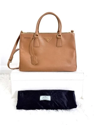 *XMAS SALE*Prada Caramel 2 Way 34CM Large Saffiano Galleria Bag RTP$7.8KAUD - Image 1 of 4