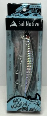 Nuevo señuelo de pesca SALT NATIVE Mad Minnow 5" Jerkbait flotante de agua salada pez de caza Foto 1 de 4