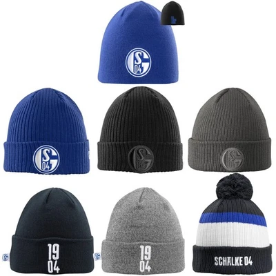 FC Schalke 04 NEW ERA Beanie Mütze Bommelmütze Wendemütze Strickmütze Hut S04 - Bild 1 von 4
