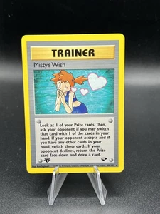 Misty’s Wish 108/132 Gym Challenge 1st Edition Pokemon Card NM YO1 - Picture 1 of 2