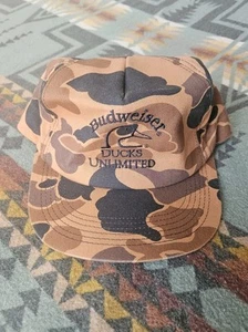 Vintage Ducks Unlimited Colorado Budweiser Frog Camo Snapback Cap - Picture 1 of 10