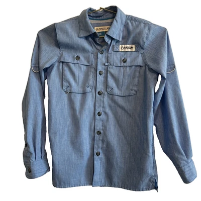 Camisa de Pesca Magallanes Manga Larga Azul Cuello Niño Talla XS (6-7) Calce Relajado Foto 1 de 4