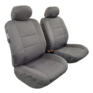 Grey Canvas Front Seat Covers For HONDA FIT 2007-2012 - Picture 1 of 5