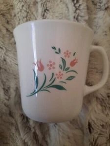 Corning Ware Rose Marie Kaffeetasse Becher Rosa Tulpen Blumen Ersatz Vintage - Bild 1 von 4