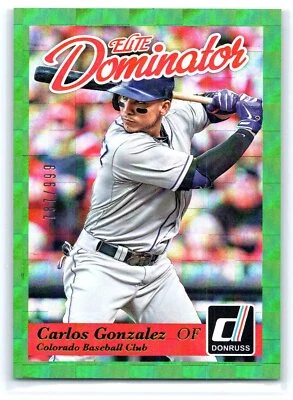 Carlos Gonzalez 2014 Donruss #18 787/999    Elite Dominator Series 1 — 第 1/2 张图片