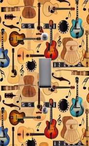 Light Switch Plate Outlet Covers Home Decor ROCK MUSIC GUITARS - Picture 1 of 28