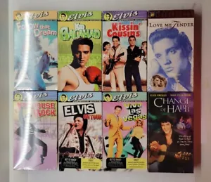 Lot Of 8 Sealed Elvis Presley VHS Tapes Jailhouse Rock Viva Las Vegas On Tour - Picture 1 of 6