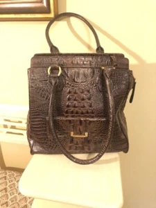 Brahmin Handtasche dunkelbraun Krokoprägung - Bild 1 von 8