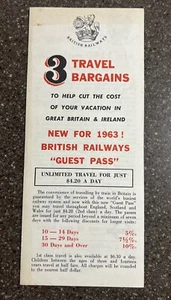 Vintage 1963 British Railways Travel Bargains Brochure/Flyer - Picture 1 of 3