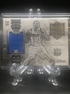 2015-16 EXCALIBUR KNIGHT SCHOOL JERSEY 25 JUSTIN ANDERSON LIGHT BLUE SWATCH