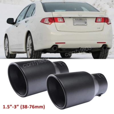 2PCS For Acura TSX Car Exhaust Pipe Tip Rear Tail Throat Muffler Tailpipe Foto 1 de 4