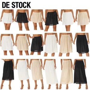 DE Damen Unterkleid Basic Rock Unterröcke Reifröcke Nachtkleid Unterwäsche - Bild 1 von 209