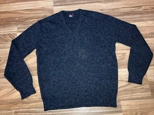 vintage robert bruce sweater mens XL Black v neck made in USA - Picture 1 of 3