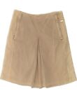 TRUSSARDI Womens Denim A-Line Skirt IT 44 Medium W34 Beige Cotton AZ80