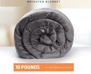 Comfort Cuddle Weighted Blanket As Seen on TV Heavy Blanket 10 lb GREY 41" x 60" - Picture 1 of 5