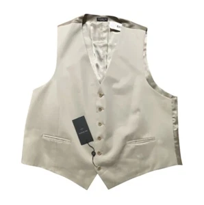 NWT John Varvatos USA Vest Mens Size XL Beige Waistcoat 6-BTN Stone Canada $125 - Picture 1 of 9