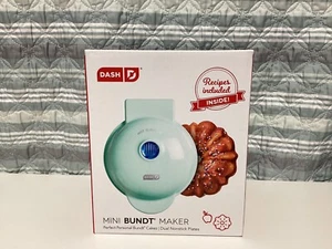 Dash Mini Bundt Kuchenmaschine in Aqua - Antihaftbeschichtete Oberfläche, Rezeptanleitung - NEU - Bild 1 von 1