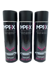 3 x Revestimiento en aerosol de pintura en aerosol negro mate secado rápido multipropósito 500 ml - Imagen 1 de 14