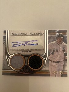 2023 Topps Museum Collection Jim Thome Game Used Dual Patch Auto /100