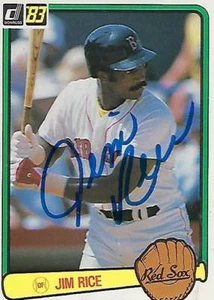 JIM RICE SIGNED 1983 DONRUSS #208 - BOSTON RED SOX - Picture 1 of 1