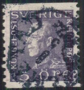 SUECIA #189 15 ore violeta, líneas onduladas wmk, usado, certificado Pollak, Scott $1,050 - Imagen 1 de 1