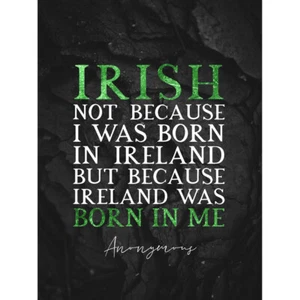 Schiefer Zitat St Patricks Day Irland Irish Kunstdruck Leinwand 30x40 cm - Bild 1 von 6