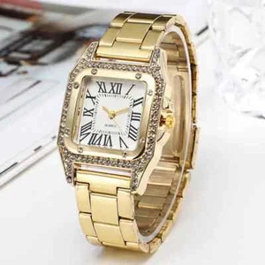 Women's Gold Tone Rhinestone Analog Dress Watch - Picture 1 of 1