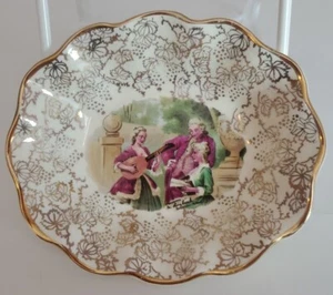 Vtg MIDWINTER Porcelain BURSLEM Scalloped Candy Dish (England) - 4"x 3.5" - Picture 1 of 6