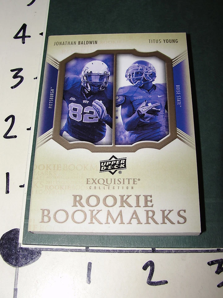 2011 Exquisite Jonathan Baldwin/Titus Young Rookie Auto Jsy #/40 Pitt - Boise St - Image 1 of 3